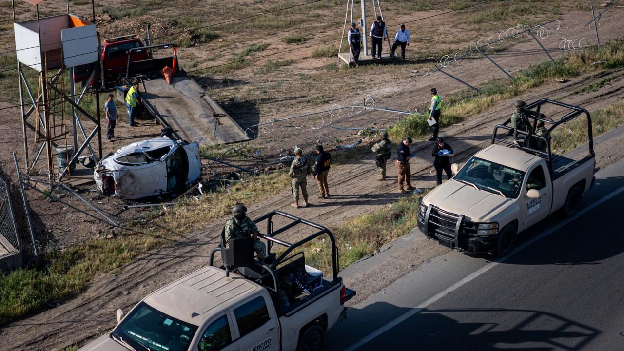 Accidente en la carretera Tijuana-Tecate.