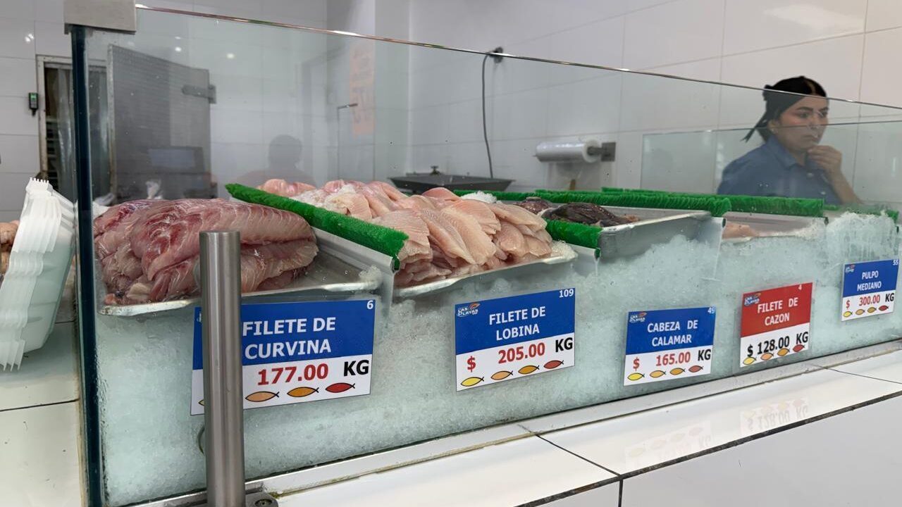Venta de pescados y mariscos.