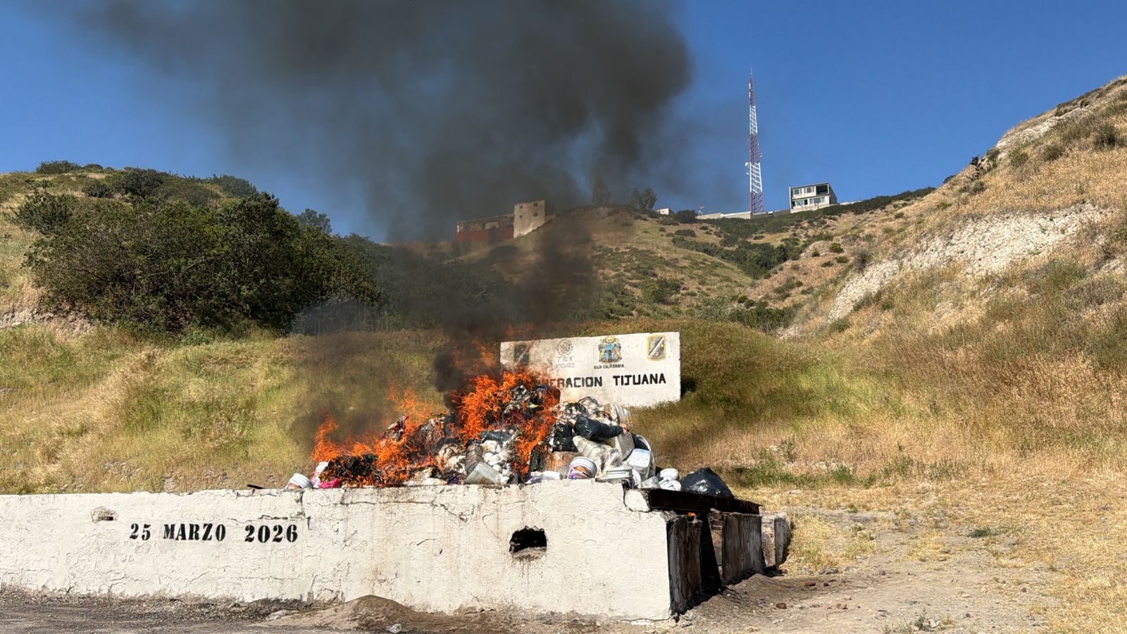 Incineración de drogas.