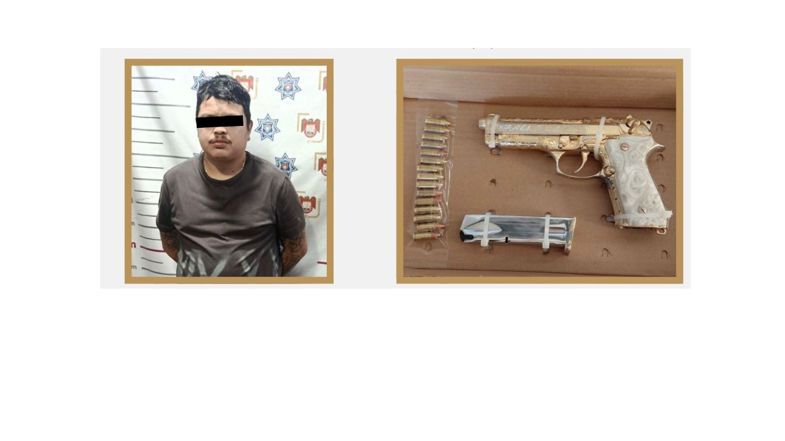Detenido con arma de fuego.