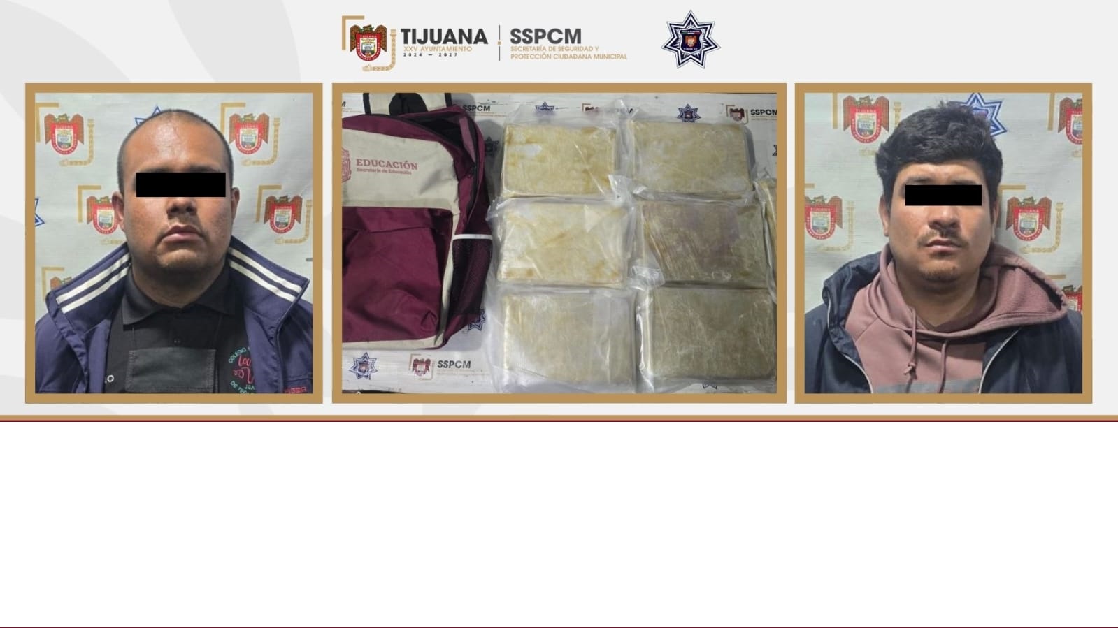 Detenidos con cocaína.